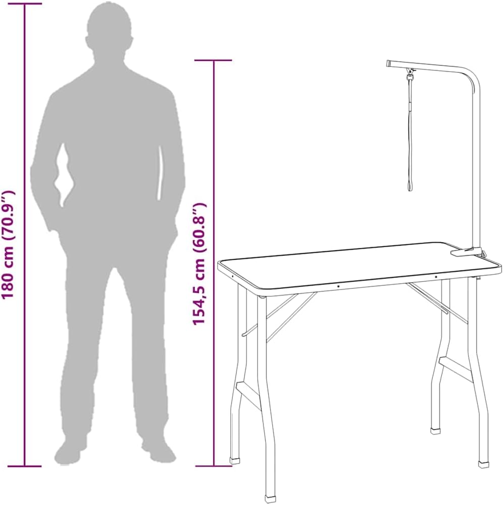vidaXL Pet grooming table with 1 leashing option