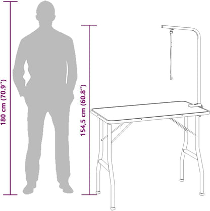 vidaXL Pet grooming table with 1 leashing option
