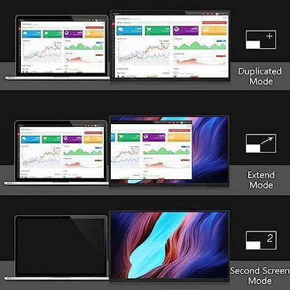 Portable Monitor + Sleeve 15.6 Zoll,1080p,Tragbarer Laptop Game Office Monitor mit 100% sRGB FHD HDR HDMI,für Computer,Phone Game Devices - QUORE