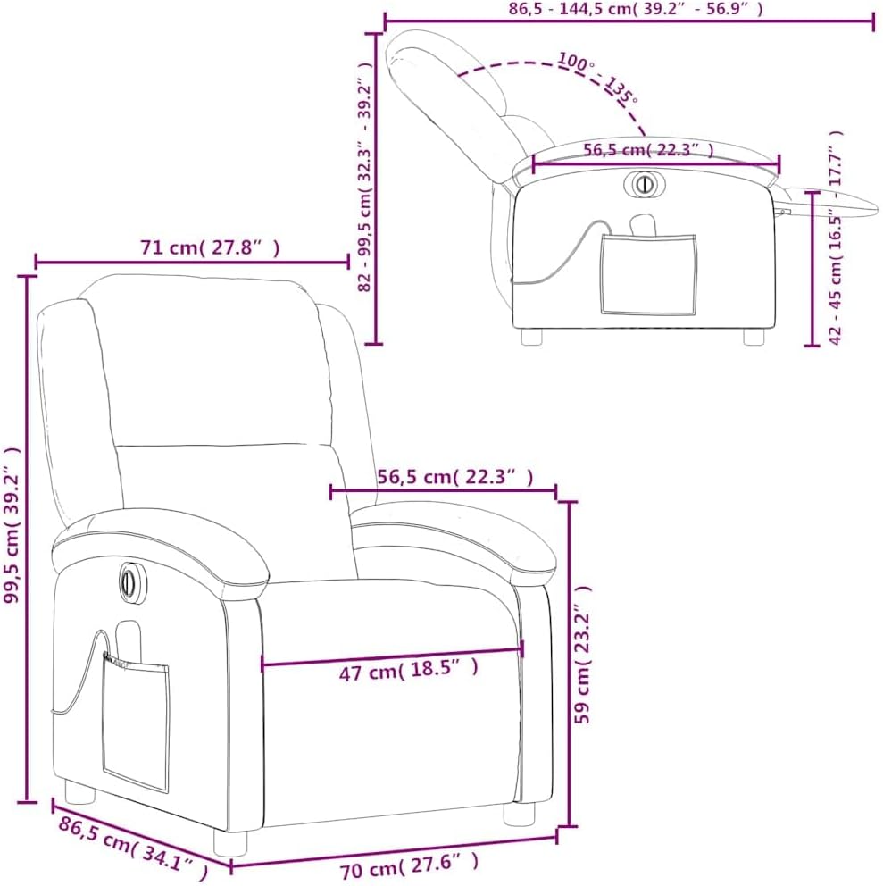 Massagefauteuil – Relaxfauteuil – Elektrische Relaxstoel – Verstelbare Fauteuil – Ligstoel – Elektrisch Verstelbaar – 6-Punts Vibratiemassage – Lichtgroen Velvet