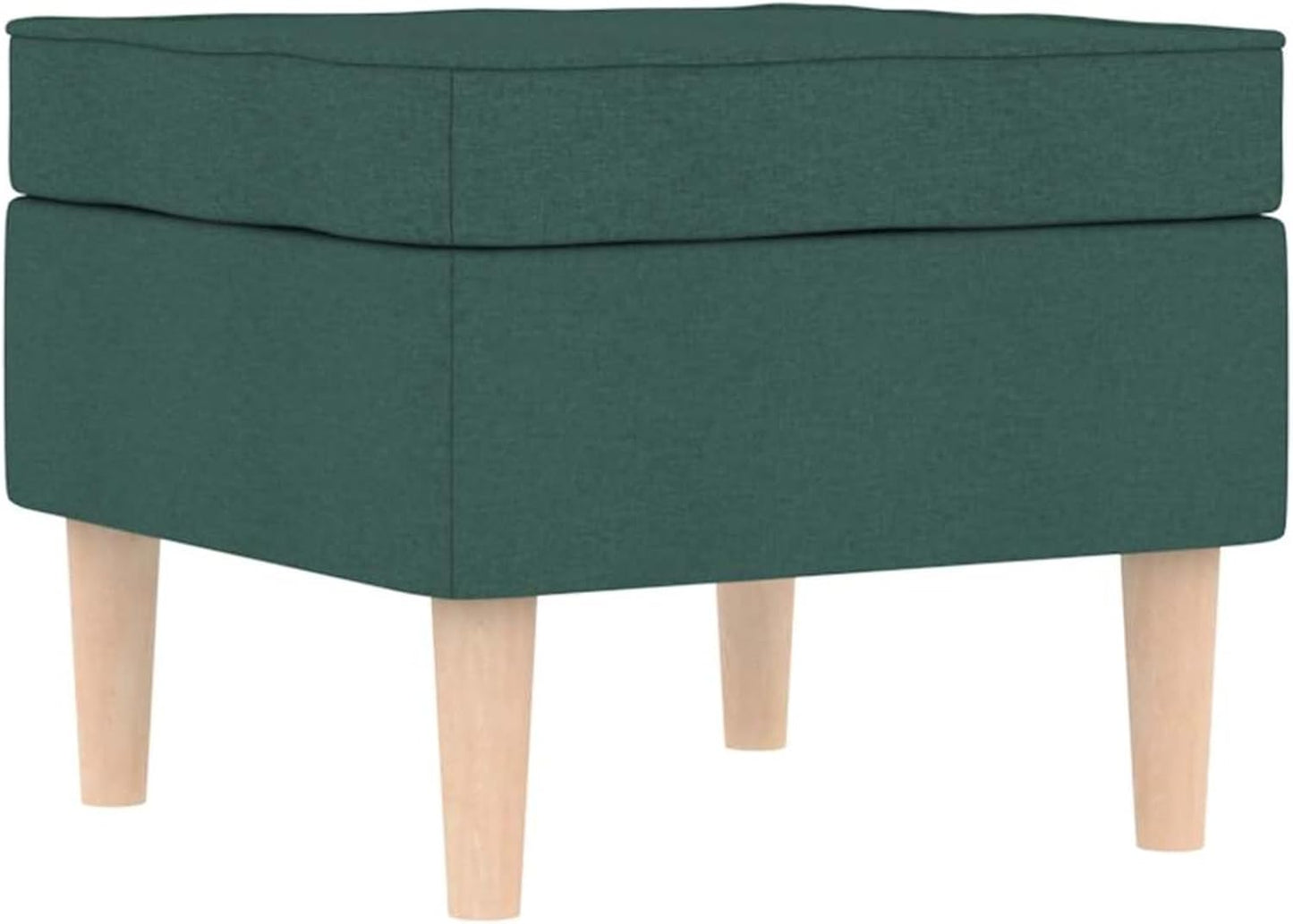 Gecheer 3307994 Armchair with Footstool, Dark Green Fabric Reclining Chair, TV Chair, Sleeping Chair for Living Room, Cinema Evening, Seniors