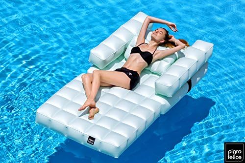 1-9211-985-AGREEN Modul'Air Luxe Opblaasbare stoel Set - Aquamarine-P Enkele rugleuning 116.84x116.84x22.86 cm Azur Blauw
