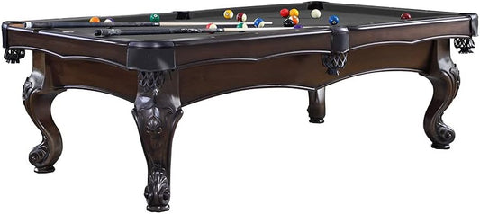 Billiard table pool table model Artemis 8 ft. with high-quality K-55 band rubber and free cloth selection, color cloth: Iron Grey - QUORE