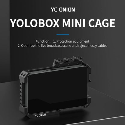 Full Cage for YoloLiv YoloBox Mini Live Streaming Equipment, Aluminum Alloy, with 3 Cable Clips, Lightweight/Easy to Install