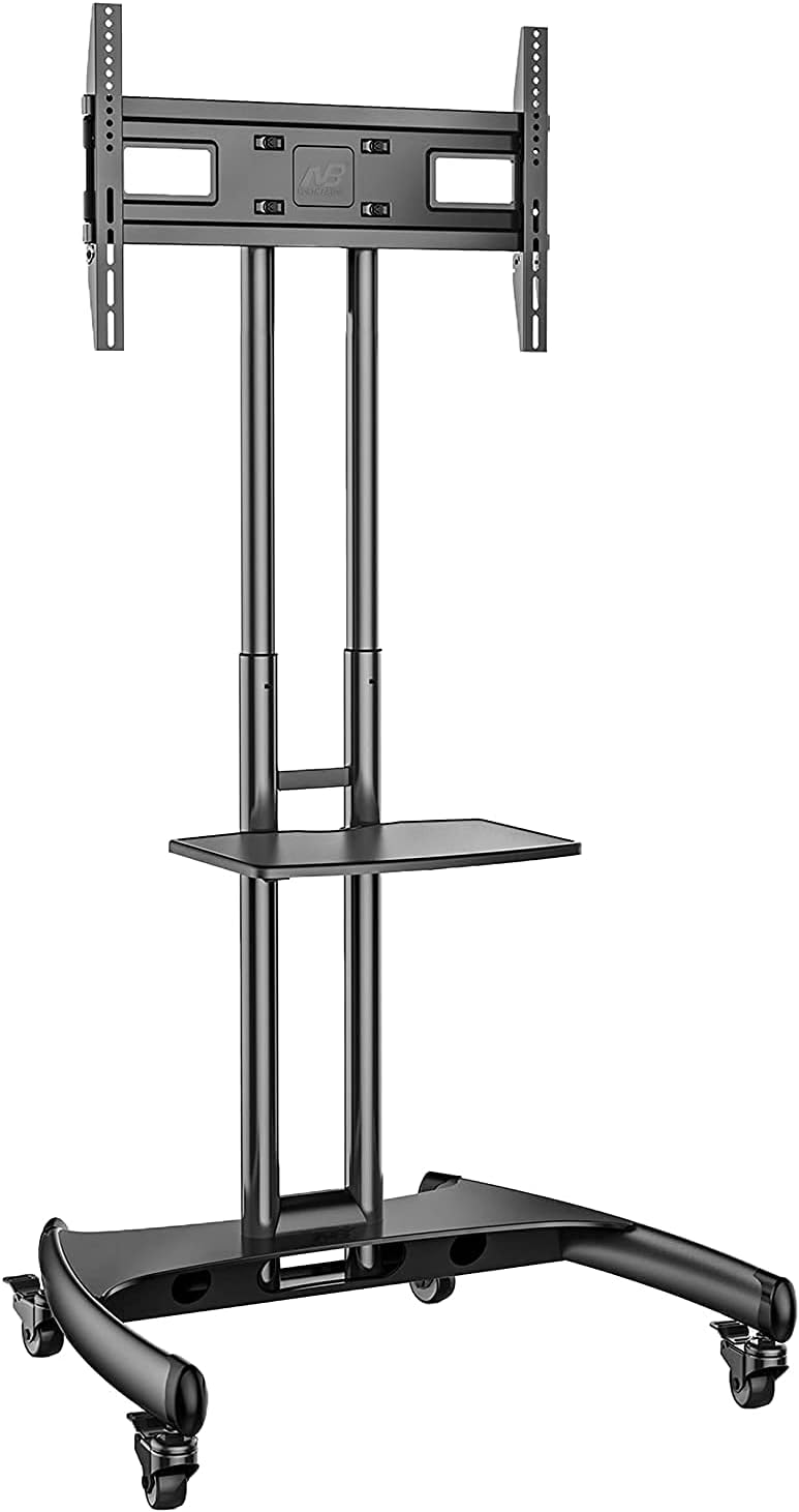 Ergosolid standaard met wielen, verstelbaar, voor LCD/LED/Plasma-TV tot 45,5 kg, zwart