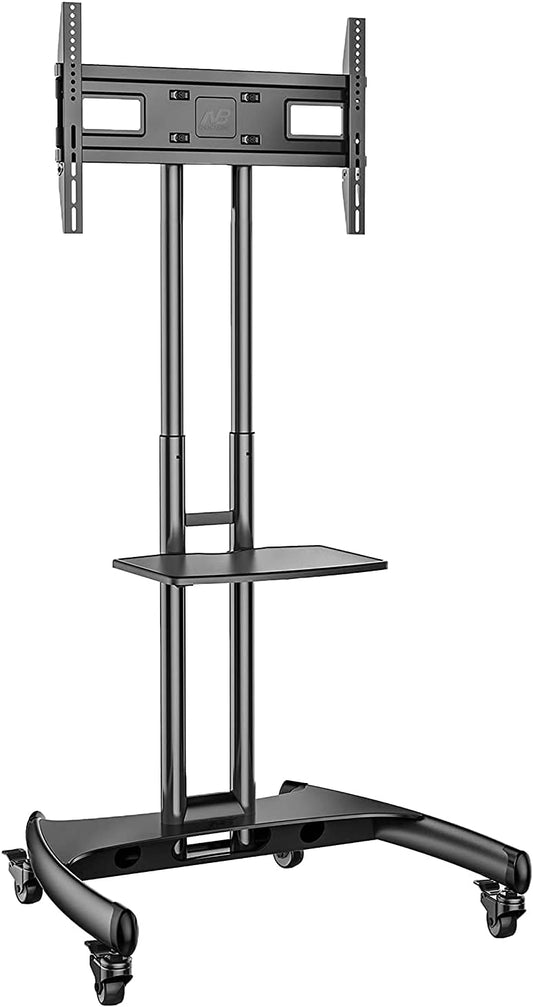 Ergosolid standaard met wielen, verstelbaar, voor LCD/LED/Plasma-TV tot 45,5 kg, zwart