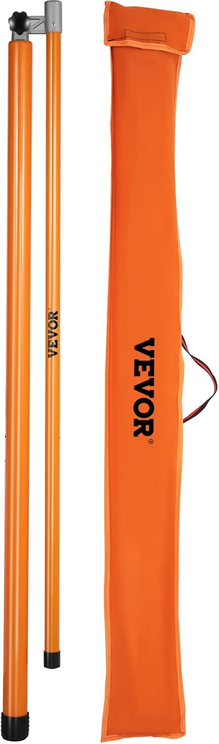 VEVOR Load Height Measuring Stick, 20' Sturdy Fiberglass Truck Height Stick with Adjustable Pole, Non-Conductive Truck Height Measuring Stick with Carry Bag, Height Stick for Trucks, Car Transporters