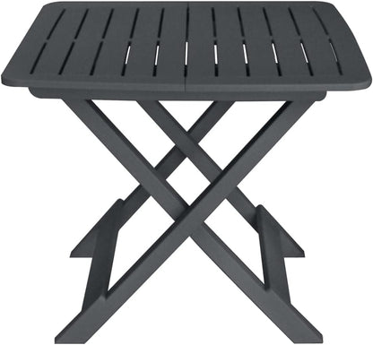 3-Piece Bistro Set Foldable Plastic Anthracite Patio Bistro Set Balcony Set Weatherproof Seat Set for Balcony, Garden, Patio - QUORE