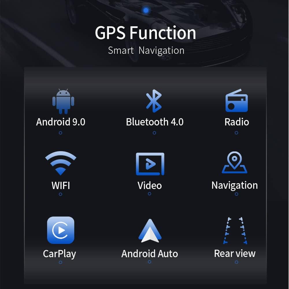 Carplay Radio – Android Radio – Autoradio – Multimedia Systeem – Touchscreen Radio – 9 Inch HD Display – Draadloze Carplay & Android Auto – Bluetooth & GPS Navigatie