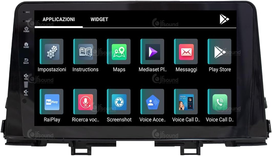 Android autoradio JF-039KR-X7C-1 compatibel met Kia Rio/Stonic | CarPlay en Android Auto | GPS | DAB+ | 9 inch HD | Made in Italy