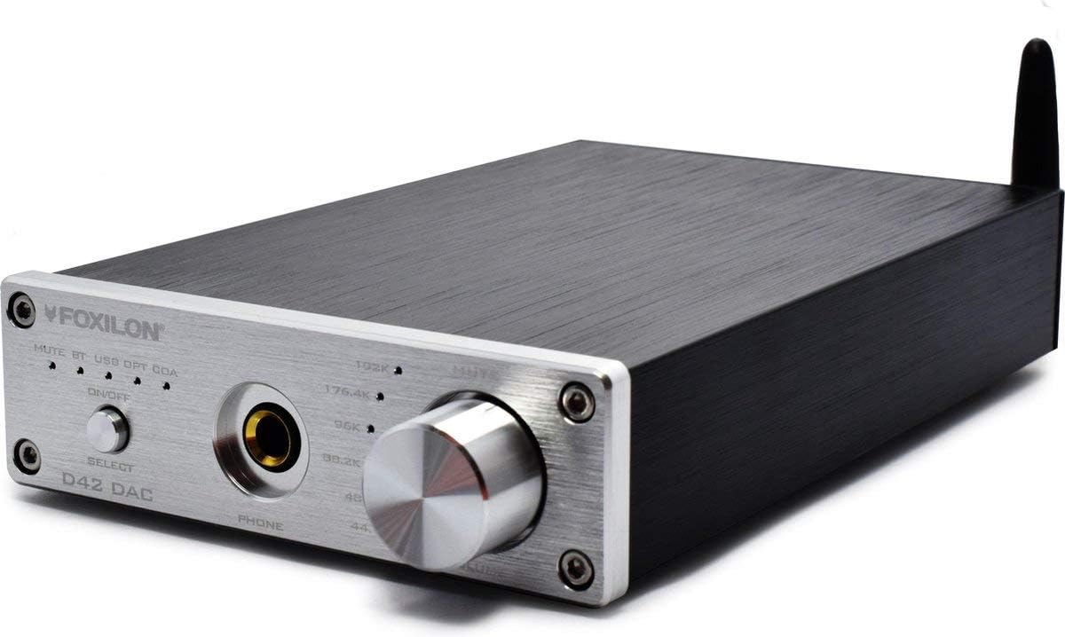 DAC – Hoofdtelefoonversterker – Koptelefoonversterker – Digitaal-naar-analoog Converter – Voorversterker – Bluetooth 5.0 met aptX – 4 Digitale Ingangen