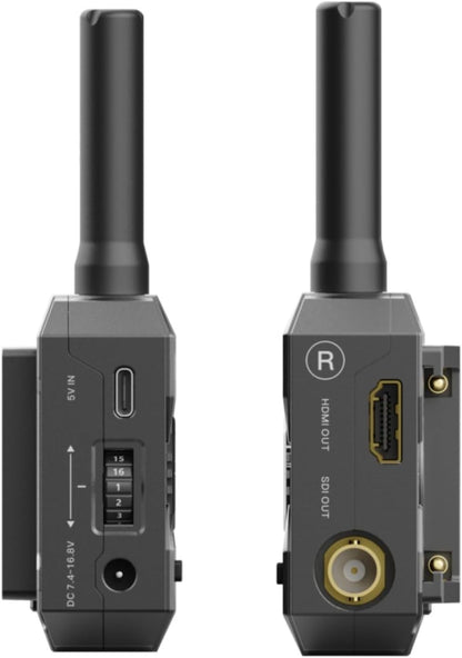 Accsoon CineView SE Wireless Transmitter Receiver System SDI & HDMI Dualband-technologie 2,4 GHz 5 GHz 1200 ft/50 ms HD camerabesturing iOS Android voor Tik-Tok YouTube Live Streaming.