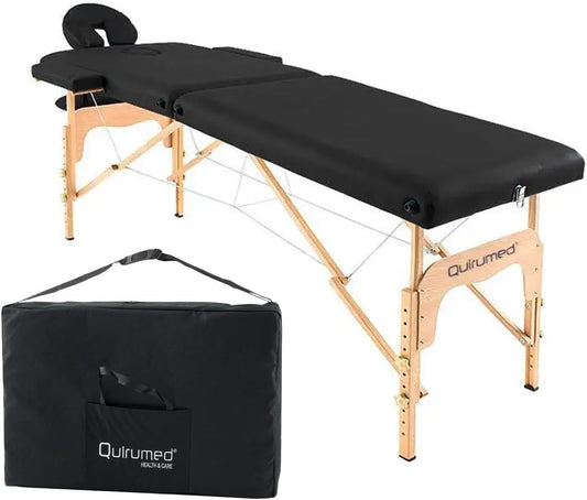 Massagetafel – Massagebank – Behandelbank – Behandeltafel – Fysiotherapiebank – Opvouwbaar En In Hoogte Verstelbaar – 186 x 66 cm – Zwart Kunstleer