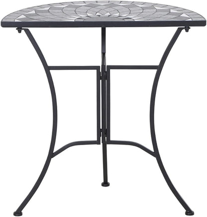 Siena Garden Como tafel, matzwart/donkergrijs