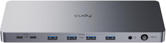 Cudy CS700 USB 3.2 Gen 2 Dual 4K 60Hz Display Dockingstation, 2 HDMI 10Gbit/s USB-C, Gigabit RJ45, 100W PD, 150W voeding, DisplayLink