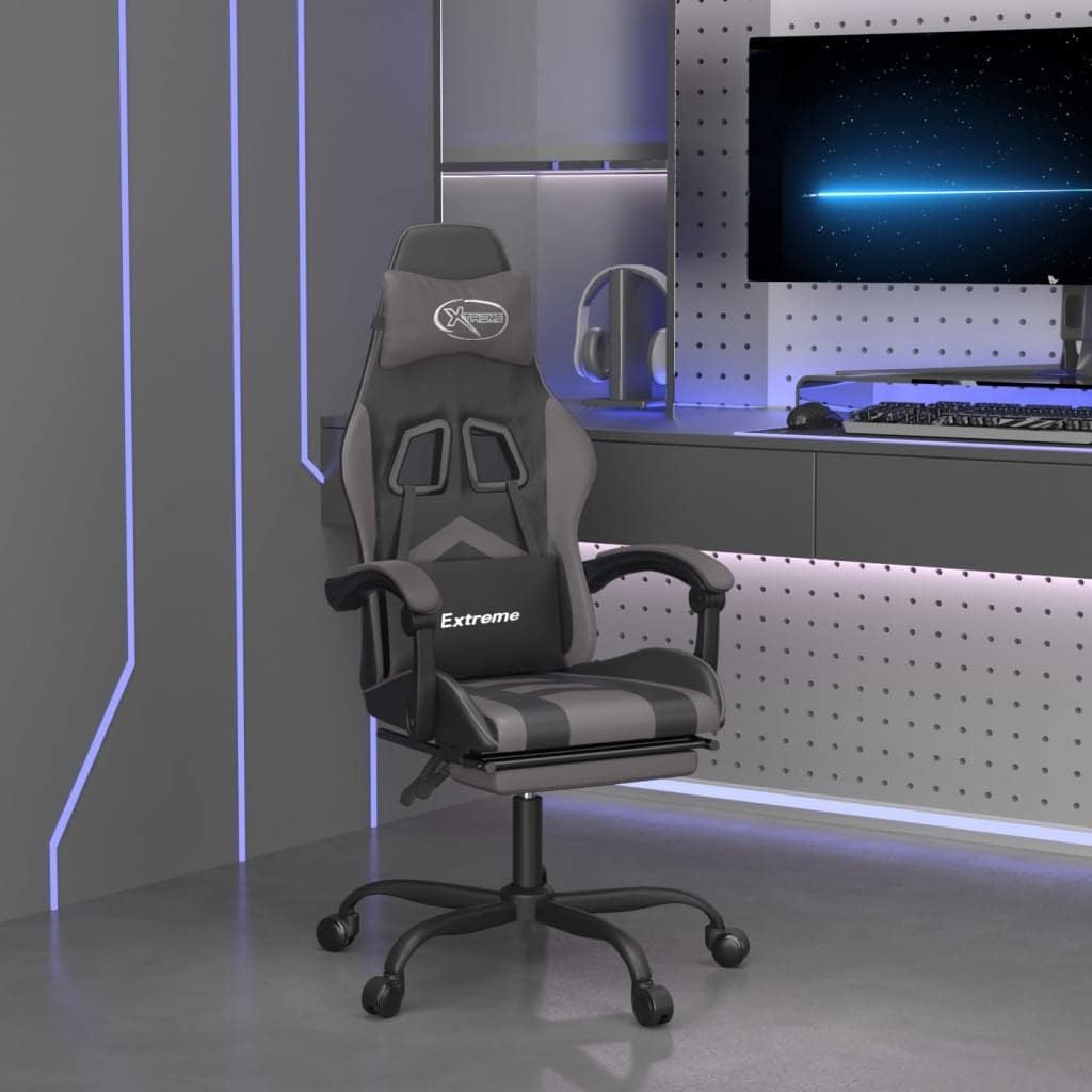 Gamingstoel – Gamestoel – Bureaustoel – Gaming Chair – Game Stoel – Verstelbaar – Voetsteun – Kunstleer – 360° Draaibaar