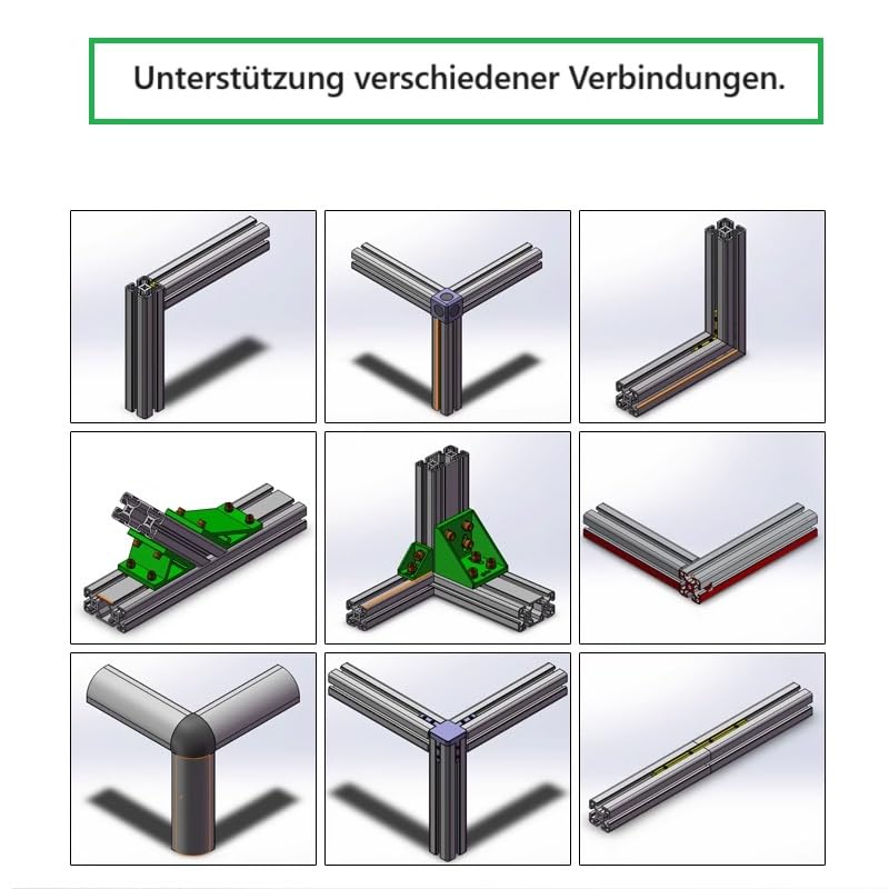 Alu profiel 20x20 – Aluminium Extrusie – V-groef Profiel – Lineair Profiel – CNC Profiel – 2 Stuks 1500mm – Geanodiseerd Zwart Aluminium – Europese Standaard