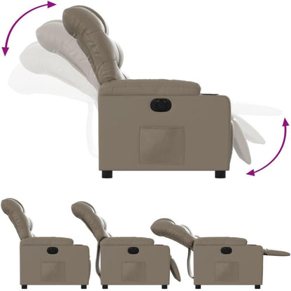 Relaxstoel – Elektrische Relaxfauteuil – Tv-Stoel – Ligstoel – Elektrische Fauteuil – Kunstleer – 135 Graden Kantelfunctie – Stevig Hout- en Metalen Frame