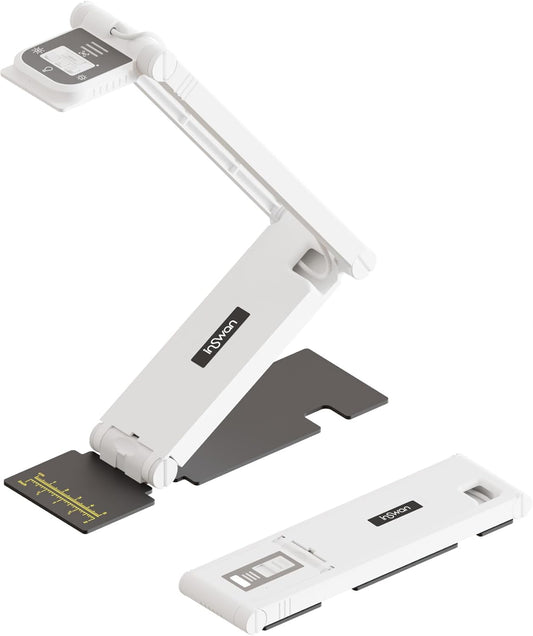 INS-Flip 4 4K USB Draagbare Documentcamera/Webcam/Visualizer – 13MP Ultra HD, Opvouwbaar Ontwerp, Autofocus, Microfoon, LED – Compatibel met Mac OS, Windows, iPad en Chromebook voor Afstandsleren