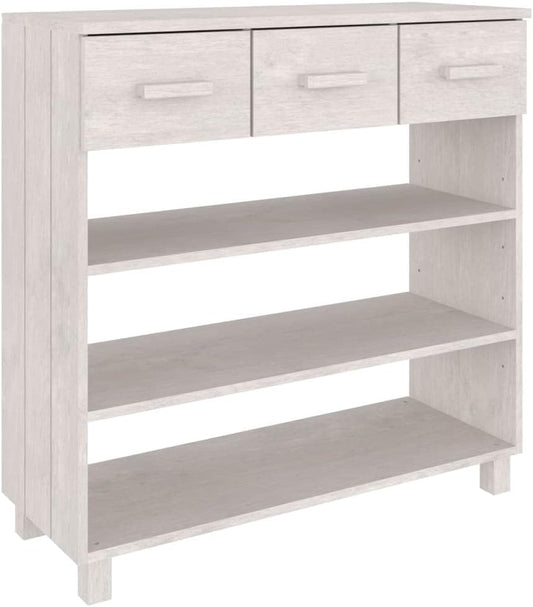 vidaXL Wall table HAMAR 90x35x90 cm solid pine wood white