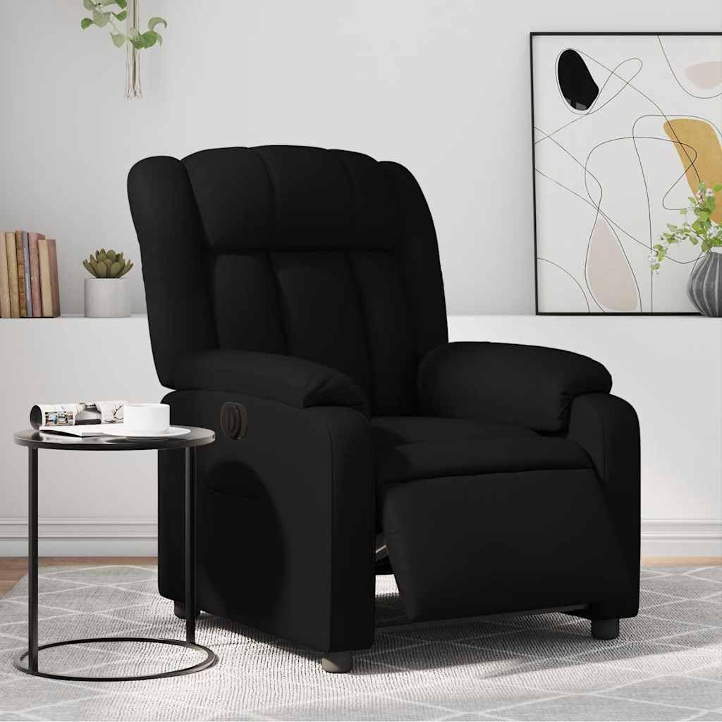 Elektrisch Verstelbare Fauteuil – Relaxfauteuil – Tv Fauteuil – Sta Op Stoel – Lounge Stoel – Kunstleer Zwart – Elektrische Verstelling – Comfortabele Vulling
