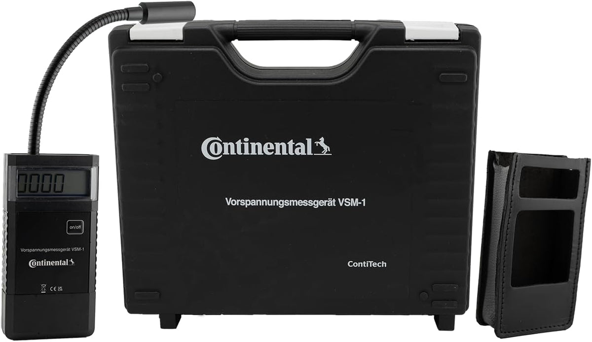 Conti® VSM-1 Bandspanningsmeter voor alle riemen, meetbereik 10-500 Hz, 4-cijferig lcd-display, optische sensor, voorspanningsmeter voor nauwkeurige meting van de riemspanning