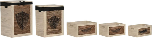 Mand Rope Set van 5 vezels Madera 40 x 30 x 56