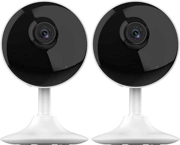 Beveiligingscamera Binnen - WiFi-bewakingscamera - Set van 2 - Draadloos Babycamera - met APP - 1080P wifi-camera  - voor Thuis - 12m Nachtzicht - Bewegingsdetectie - Alarm - Tweewegaudio - 130° Kijkhoek - Wit