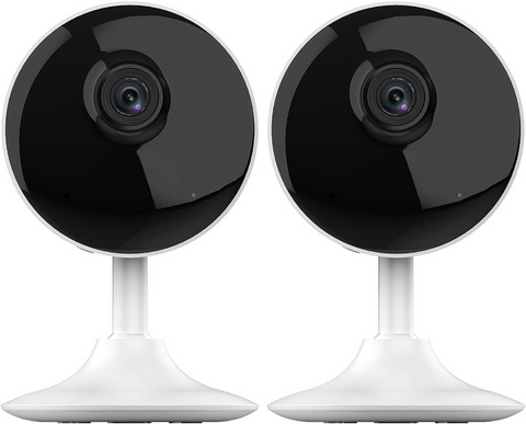 Beveiligingscamera Binnen - WiFi-bewakingscamera - Set van 2 - Draadloos Babycamera - met APP - 1080P wifi-camera  - voor Thuis - 12m Nachtzicht - Bewegingsdetectie - Alarm - Tweewegaudio - 130° Kijkhoek - Wit