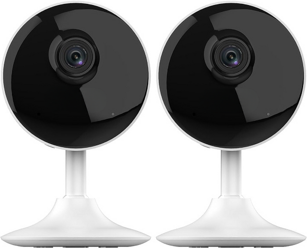 Beveiligingscamera Binnen - WiFi-bewakingscamera - Set van 2 - Draadloos Babycamera - met APP - 1080P wifi-camera  - voor Thuis - 12m Nachtzicht - Bewegingsdetectie - Alarm - Tweewegaudio - 130° Kijkhoek - Wit