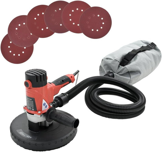 Schuurmachine – Wandschuurmachine – Plafondschuurmachine – Langnekschuurmachine – Elektrische Schuurmachine – 1200 W Motor – Stofafzuiging Met 2m Slang