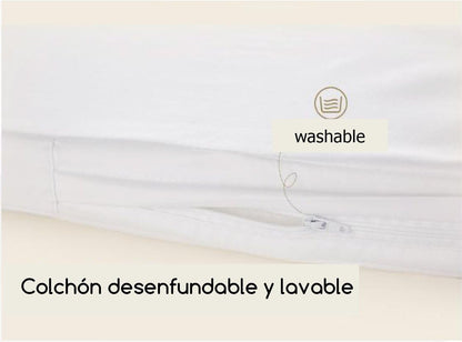 Babify - Mini-kinderbed, verstelbaar, meerdere hoogtes, verstelbaar, incl. matras, grijs, 1 stuk