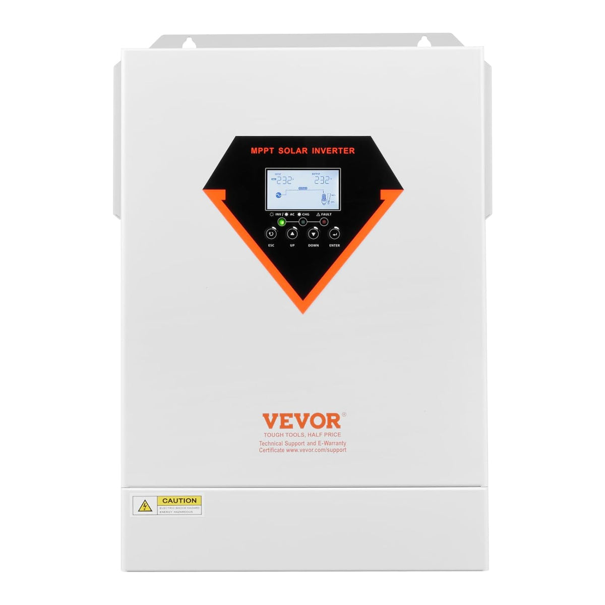 Hybride Omvormer Op Zonne-Energie – Zonne-Omvormer – Omvormerlader – MPPT Laadregelaar – Off-Grid Omvormer – 6 kW Zuivere Sinus – Geïntegreerde 120 A MPPT Voor 48 V Batterijen