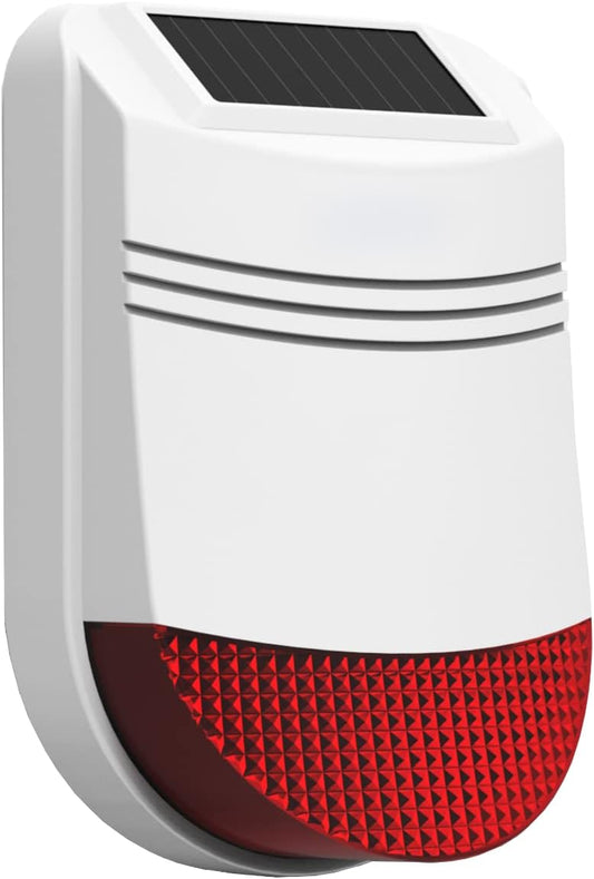 Safe2Home® Solar draadloze buitensirene / buitenalarm voor draadloze alarminstallatie Safe2Home Serie SP110 / SP210 / Basic - GSM alarmsysteem - met repeaterfunctie