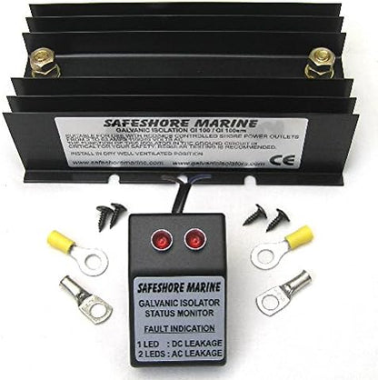 galvanische isolator 70 ampère met externe statusmonitor. Meer dan 30.000 verkocht. De isolatoren van het VK