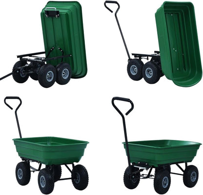 Kruiwagen – Tuinkar – Tuinkruiwagen – Kiepwagen – Tuinwagen – 75 Liter Inhoud – Draagkracht 300 kg – Stalen Frame – Pneumatische Banden