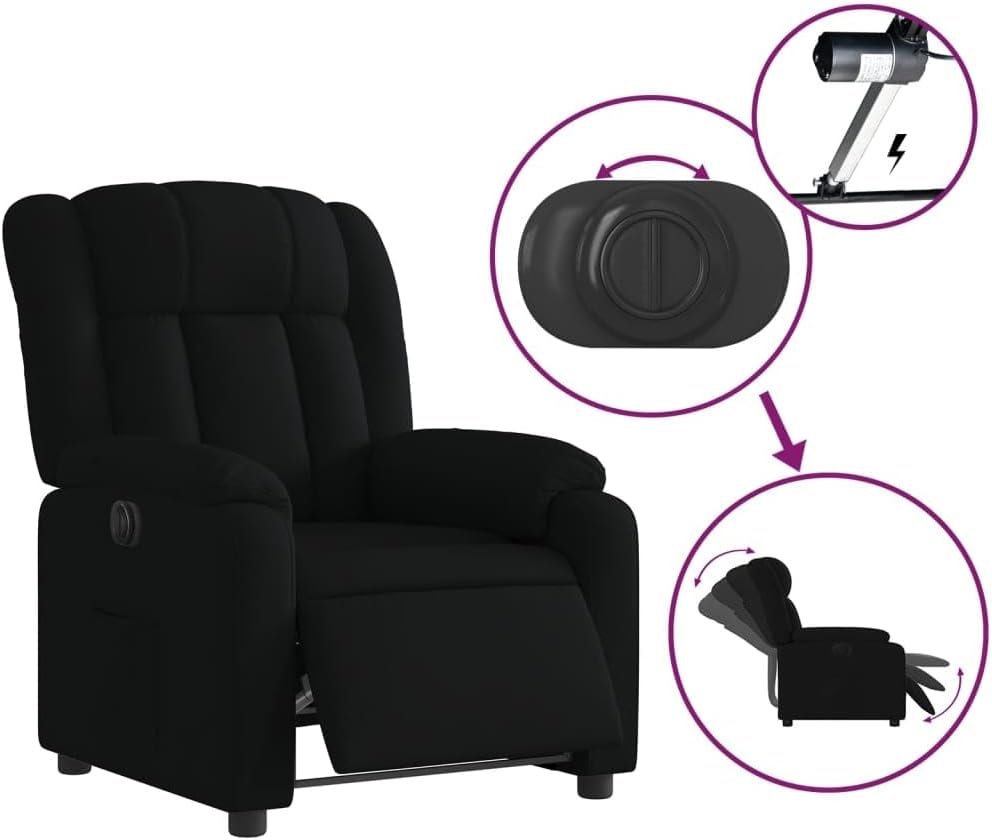 Elektrische Massagestoel – Fauteuil – Relaxstoel – Ligstoel – Tv-Stoel – Verstelbare Rugleuning en Voetsteun – 6-Punts Vibratiemassage – Lichtgrijze Gestoffeerde Zitting