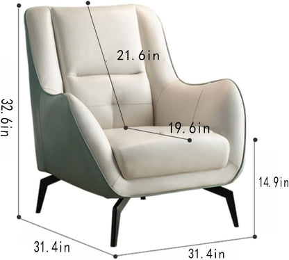 Fauteuil – Armstoel – Leunstoel – Lounge Stoel – Relaxstoel – Hoge Rugleuning – Ademend Stof – Inclusief Voetsteun – Compact Design – Patchwork Bekleding