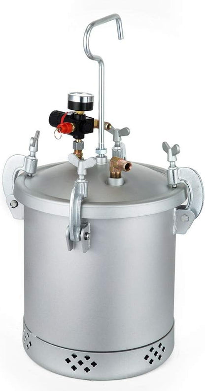 Drukverfpers – Verfspuit – Verfspuiter – Verfvernevelaar – Spuitpistool – 10 Liter Capaciteit – Instelbare Drukregelaar en Roestvrij Metaal
