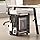 Fenge Mobile Printer Holder with Wheels, 3 Levels, Printer Stand/Roll Container Organizer, Rack File Cabinet, 45.5 x 33.5 x 53.5 x 53.5 cm (Brown+Black) - QUORE