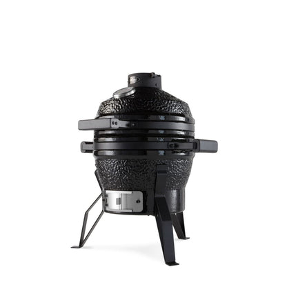 Premium Kamado BBQ 13 inch Ø 33 cm - Charcoal Barbecue - Grilling, Smoking, Baking, Steaming - Cooker - Egg Barbecue Black - QUORE