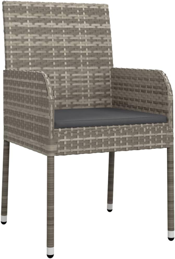 2 stuks synthetische rotan tuinstoelen voor buiten, robuuste meubels, stabiele structuur van gepoedercoat staal, comfortabel en duurzaam, 2 stuks - QUORE