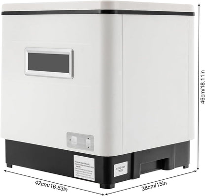 Mini dishwasher, table dishwasher, small dishwasher, stainless steel, dishwasher, freestanding dishwasher, 1500 W, 220 V, suitable for rinsing crockery and cutlery