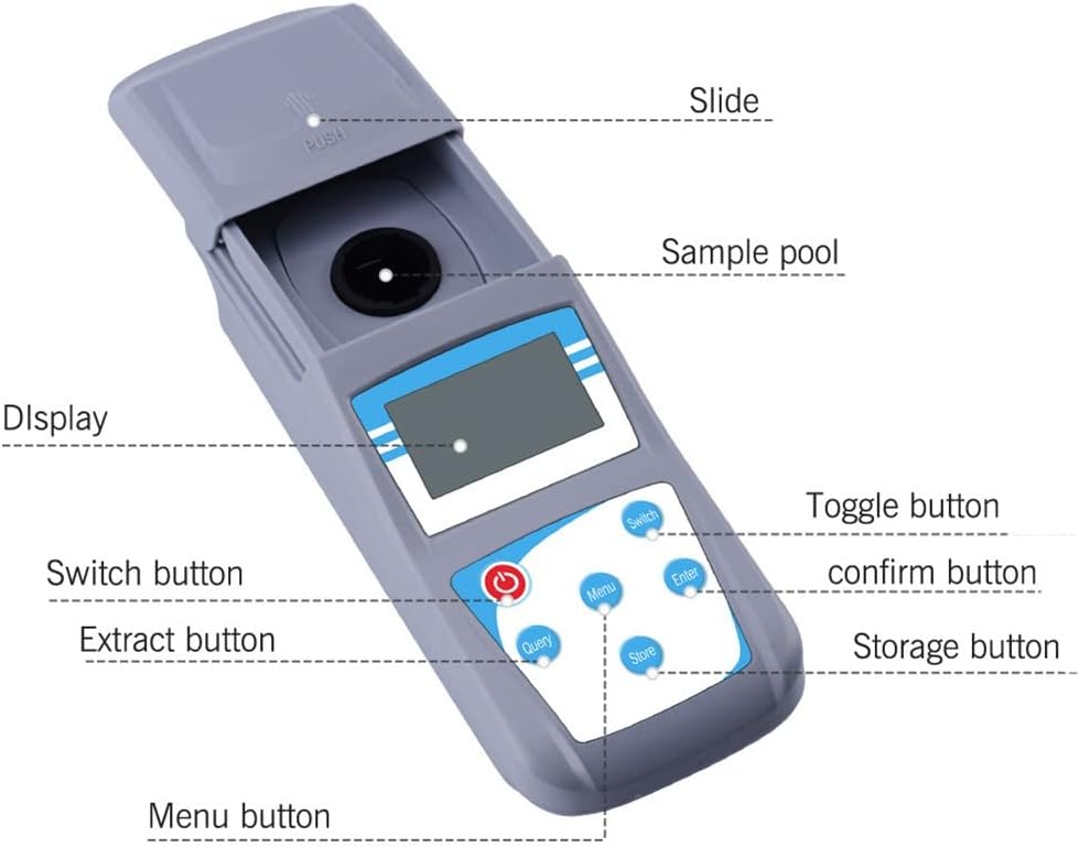 Draagbare Digitale Troebelheidsmeter, Handheld ZD Digitale Display Riolering Troebelheidsmeter, Lab Water Kwaliteit Troebelheid Analyzer Tester