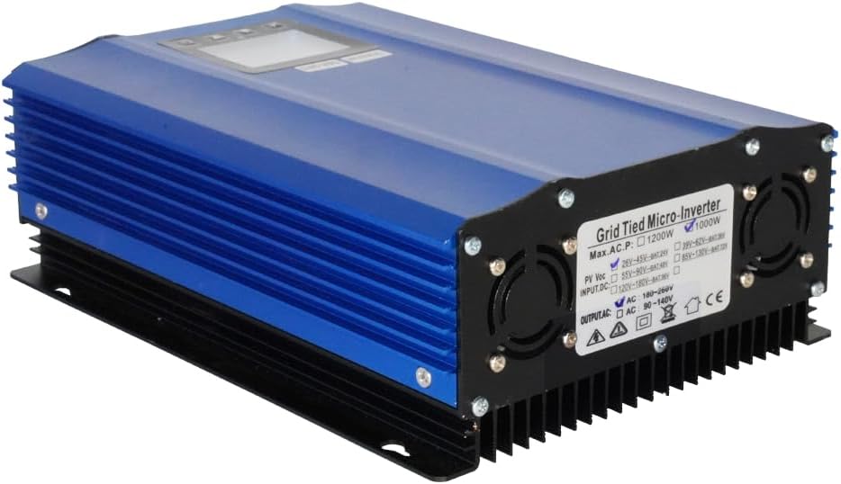 【Upgrade】 PMSUN Netgekoppelde omvormer, stroombegrenzer, lcd DC55-90 V, zonne-ingang AC 230 V, zuivere sinusuitgang, wifi optioneel