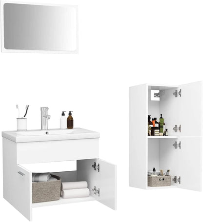 LAPOOH Badkamer Meubelset Wit Engineered Hout,Badkamer Meubels,Badkamer Meubels Set-3071180 - QUORE