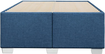 Bedframe – Bed Ombouw – Tweepersoonsbed – Twijfelaar Bed – Bedbodem – Blauw – 120x190 cm – Stevige Lattenbodem – Polyester Stoffering