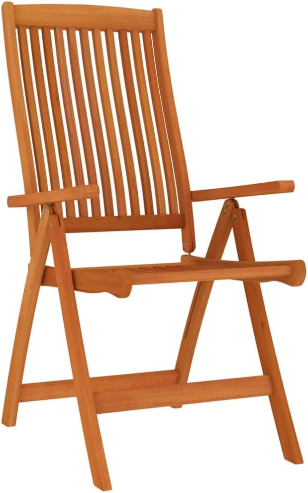vidaXL Garden chairs 8 pcs collapsible solid eucalyptus wood