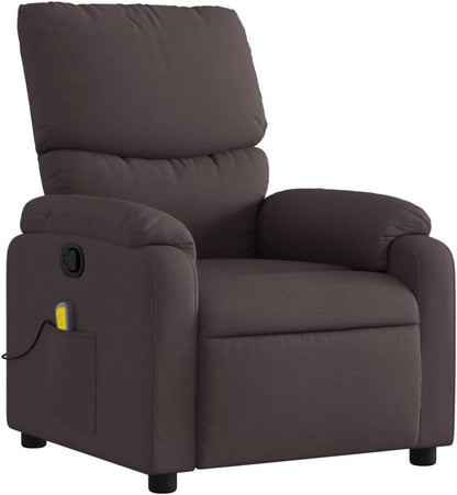 ZIRLANLV Recliner Adjustable Backrest, Relaxation Chair with Vibrating Function, Massage Chair, TV Chair, Deck Chair, Upholstered Chair, Recliner (Wine red) (Dark Brown #04)