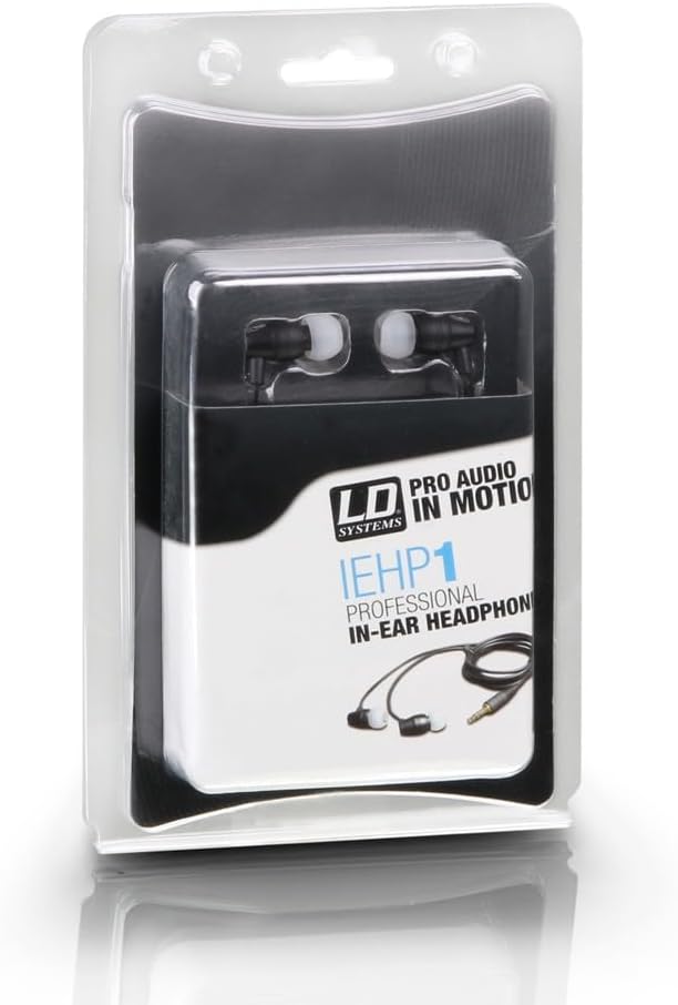 Draadloos in-ear monitorsysteem – In-ear monitoringssysteem – Draadloos monitorsysteem – In-ear monitoring systeem – Monitorset – Zwart – 96 UHF-kanalen – Mono- en stereo-modus